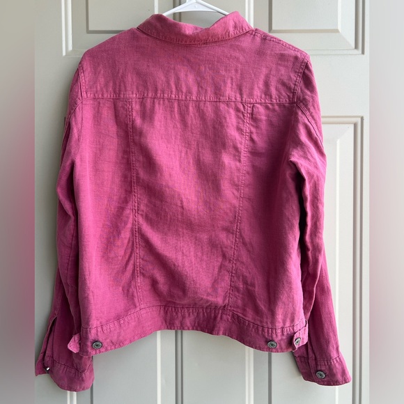JNY Pink Linen Jacket – Size M – 100% Linen - Picture 3 of 7